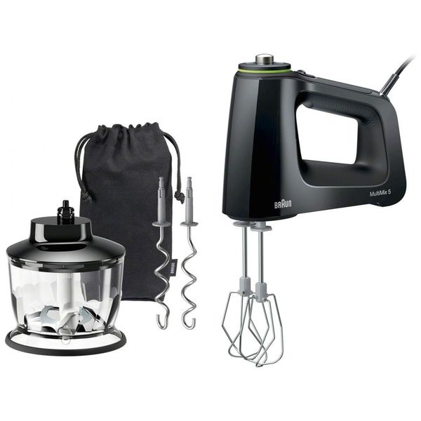 HM5130 Batedeira de Mão com 9 Velocidades, Acessórios e Capa, 350W, 110v, BRAUN HM5130BK, Preto