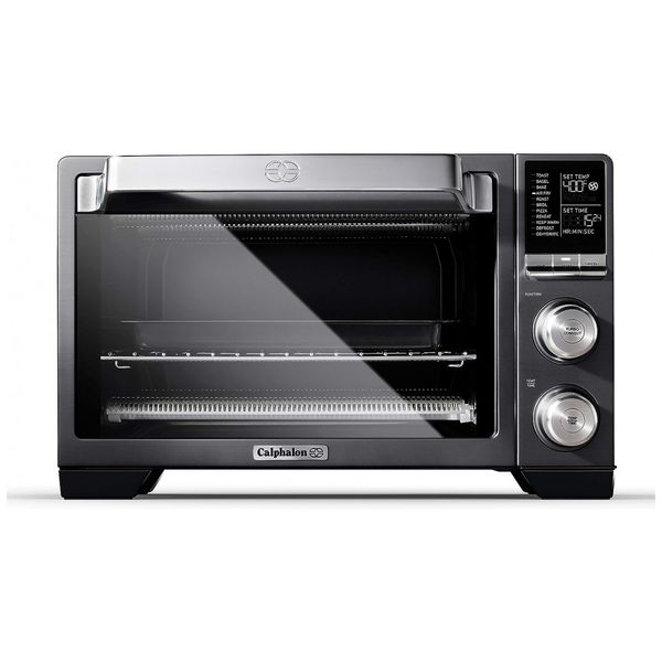 Forno Elétrico de Bancada com Convecção e Tela LCD 1400W, Aço Inoxidável, 110v, CALPHALON 2109246, Cinza escuro