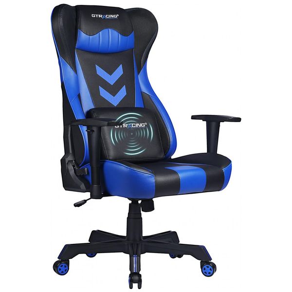 Cadeira de Escritório Gamer Ergonômica, Reclinável e Ajustável com Apoio para Lombar, escuro, GTRACING, Cinza escuro