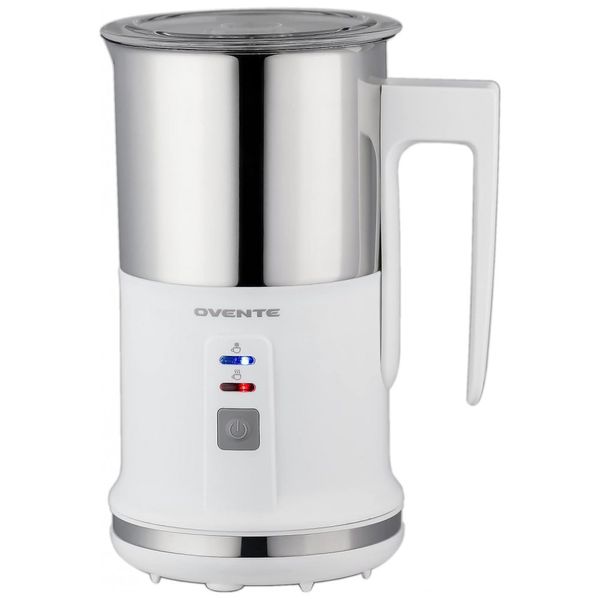 Espumador de Leite Elétrico Portátil, Capacidade 286 mL, Aço Inoxidável, OVENTE FR1208W, Branco