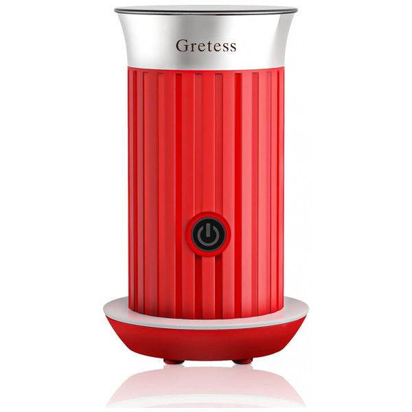 JC A1R Espumador de Leite Elétrico 4 em 1, Capacidade 250 mL, 110v, GRETESS, Vermelho