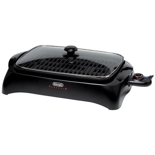 Perfecto Churrasqueira Elétrica com Tampa, 1500W, 110v, DELONGHI BG24, Preto