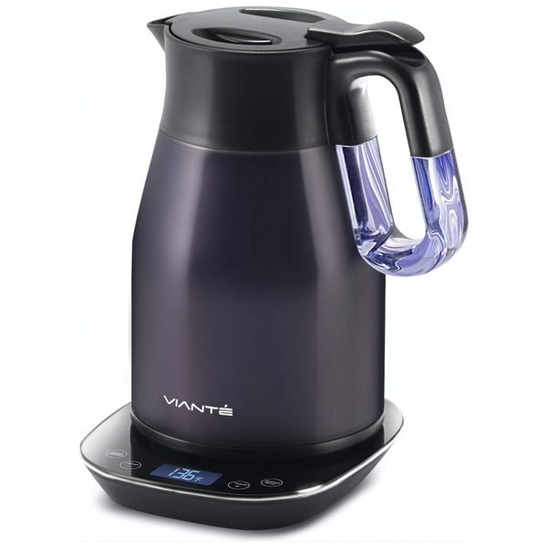 Vianté Chaleira Elétrica de 1.7L Aço Inoxidável, 1300W, Roxa, 110v, VIANTE KET 200, Violeta