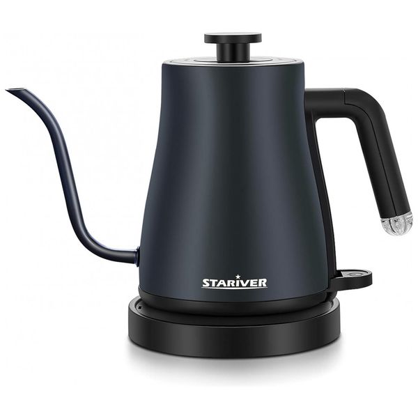 Chaleira Elétrica de 1.2L, Aço Inoxidável, 1000W, 110v, STARIVER S860, Preto