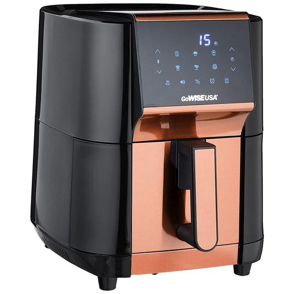 Fritadeira Elétrica AirFryer 2 em 1, 6.6L, 1700W, 110V, GOWISE USA GW22972, Preto