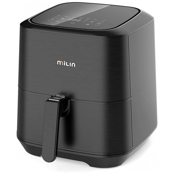 Fritadeira Elétrica AirFryer, Capacidade 5L, Painel Digital, 1700W, 110v, MILIN, Preto