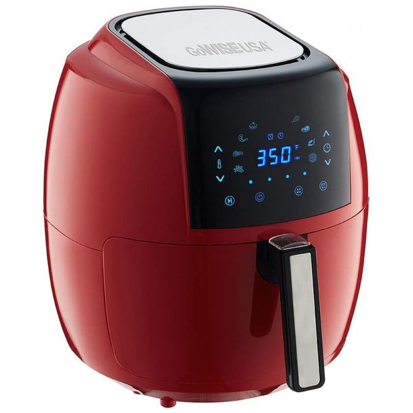 Fritadeira Elétrica AirFryer 8 em 1 Capacidade 5.5L, Programável, 1400W, 110v, GOWISE USA GW22745, Vermelho