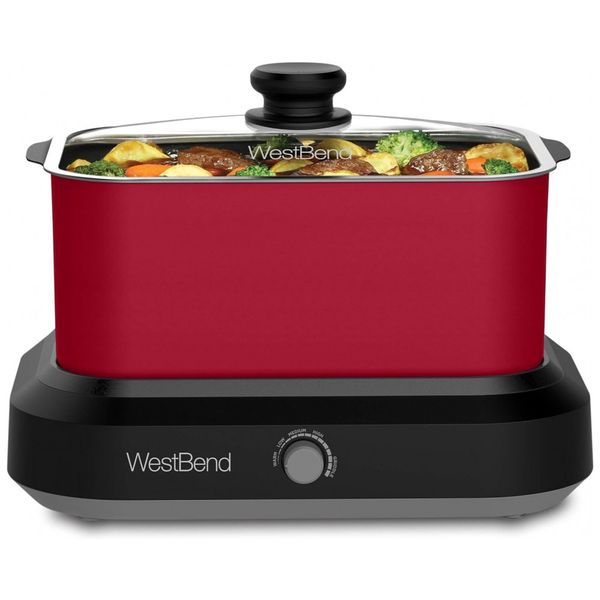 Panela Elétrica Antiaderente de 6L com Controle de Temperatura, 500W, 110V, WEST BEND 87906R, Vermelho