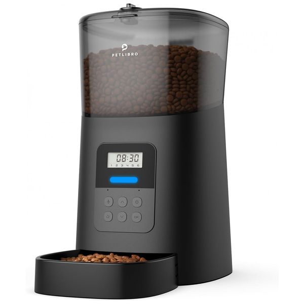 Comedouro Automático 6L para Cães e Gatos ate 6 Porções Diárias, PETLIBRO PLAF003, Preto