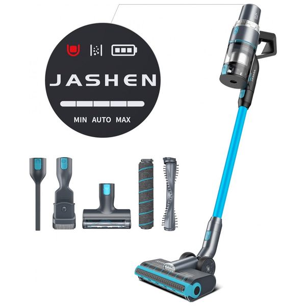 Aspirador de Pó sem Fio 0.5L, 110 240V, 350W, Bivolt, JASHEN V18, Azul
