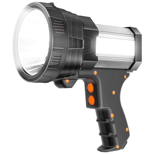 Super Bright Laterna 6000LM á Prova D IPX4, com USB, GLANDU, Prateado