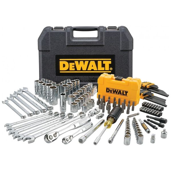 Kit de Ferramentas com Maleta de zenamento, 142 Peças, DEWALT DWMT73802, Amarelo