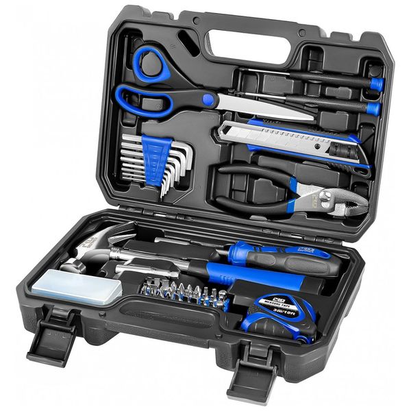 Kit de Ferramentas com Maleta de zenamento, 49 Peças, PROSTORMER, Azul
