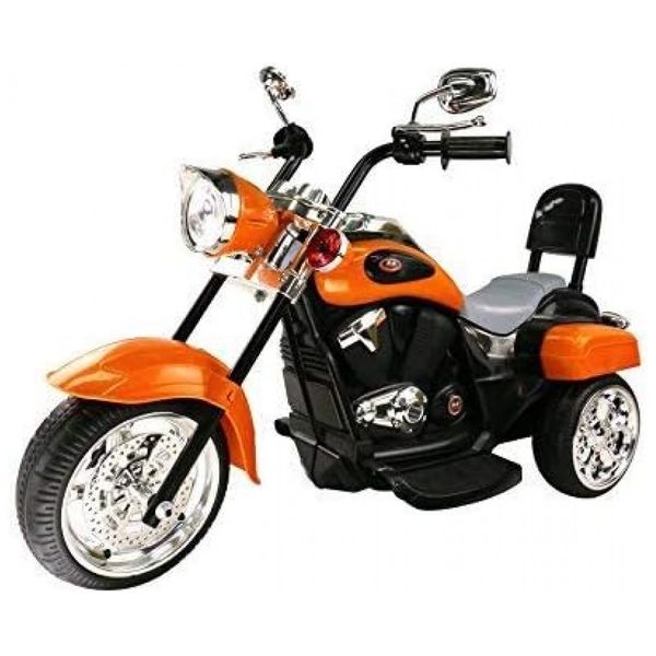 Costzon Moto Elétrica Infantil 6V Recarregável com Sons e Luzes, 3 anos, MIGOTOYS, Laranja