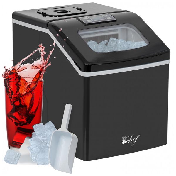Máquina de Gelo Automática Portátil até 18 kg de Gelo em 24h, 110v, DECO CHEF ICMBLK, Preto