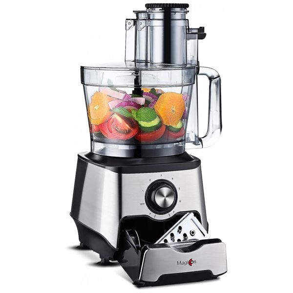 Processador de Alimentos 7 em 1 de 3.3L com 7 Velocidades, 1000W, 110v, MAGICCOS FP 408, Preto