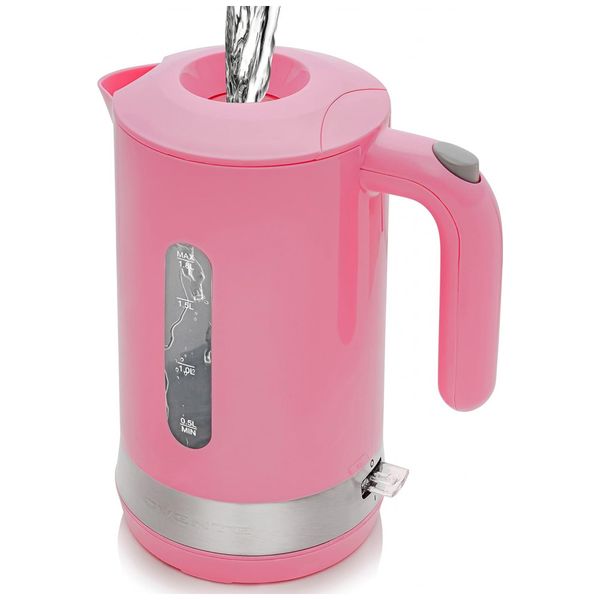 Chaleira Elétrica de 1.8L com Desligamento Automático, 1500W, 110v, OVENTE KP413P, Rosa