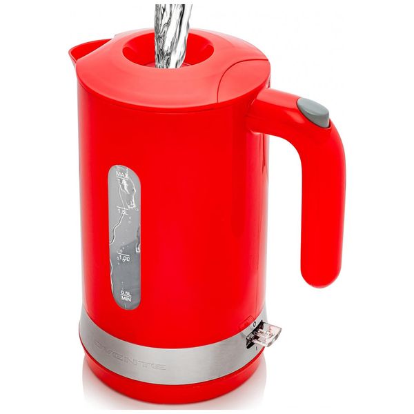 Chaleira Elétrica de 1.8L com Desligamento Automático, 1500W, 110v, OVENTE KP413R, Vermelho