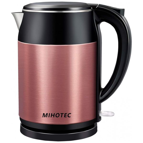 Chaleira Elétrica 1.8L, Aço Inoxidável, com Desligamento Automático, 1100W, 110v, MIHOTEC XH W171, Rosa