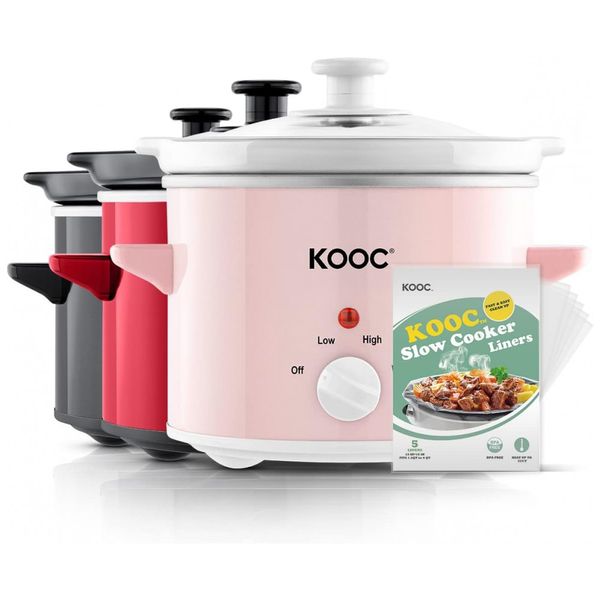 Panela Elétrica Multifuncional 1.8L, Aço Inoxidável, 600W, 110V, KOOC, Rosa