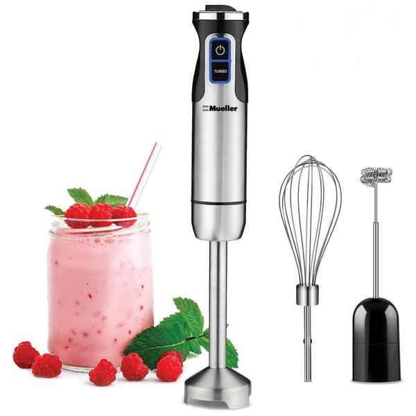 Mixer Multifuncional com 9 Velocidades e Acessórios, 500W, 110v, MUELLER AUSTRIA 1, Prateado