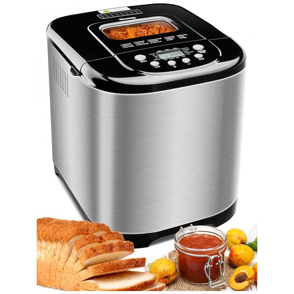 Panificadora Automática 15 em 1, Capacidade 1 kg, Aço Inoxidável, 500W, 110v, MICHELANGELO, Prateado