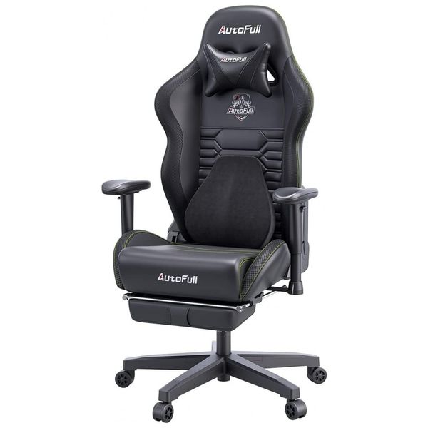 Cadeira de Escritório Gamer Reclinável e Ergonômica com Apoio de Braço Ajustável, AUTOFULL AF083DPJA, CB, Preto