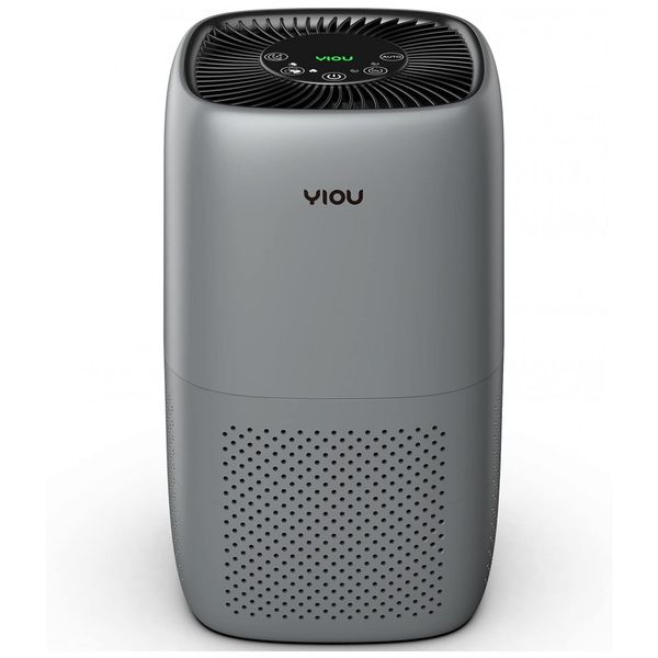 Purificador de Ar Automático com Filtro HEPA, Área de 50 m2, 24W, 110v, YIOU HY3800, Cinza