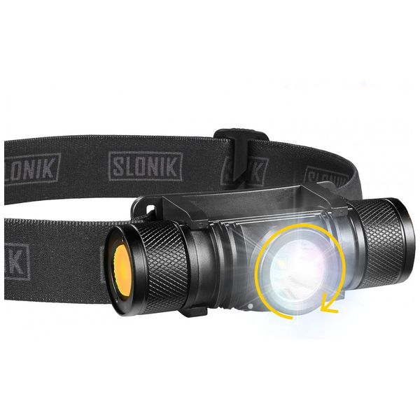 ANLOOK Lanterna de Cabeça 500LM, 3 Modos de Luz, à Prova DÁgua, Alcace 90M, 110V, 5W, Preta