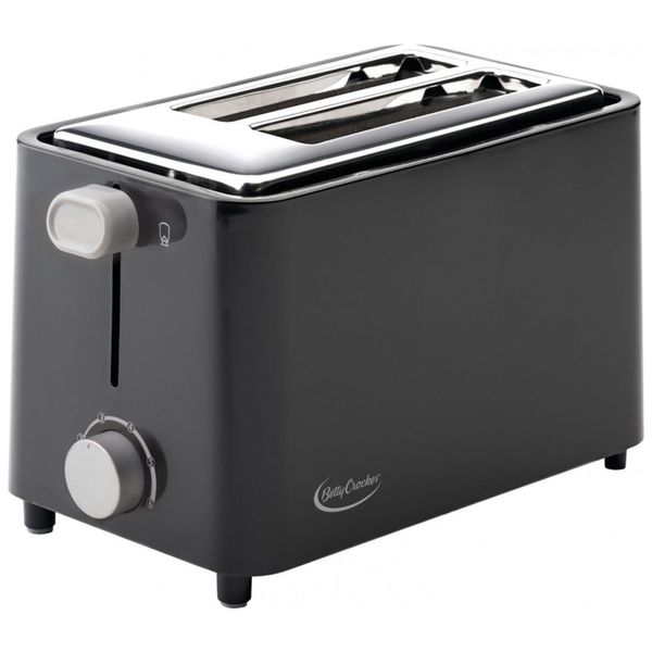 Torradeira 2 Fatias, Aço Inoxidável, 900W, 110v, BETTY CROCKER BC 2605CB, Preto