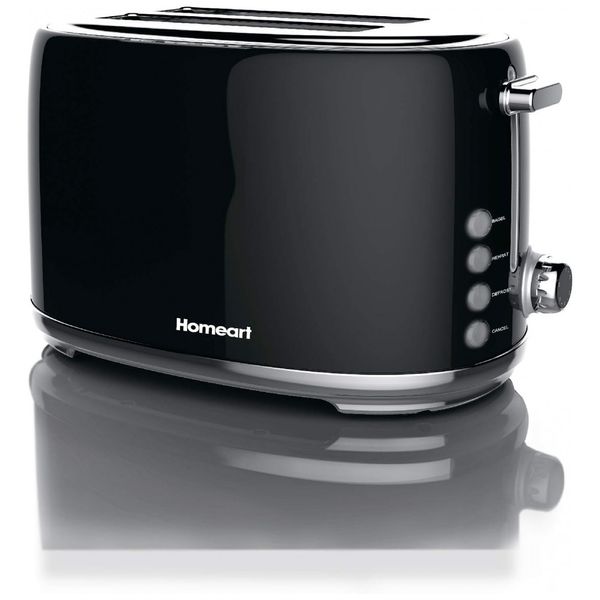 Torradeira 2 Fatias, Aço Inoxidável, 900W, 110v, HOMEART 2 Slice, Preto