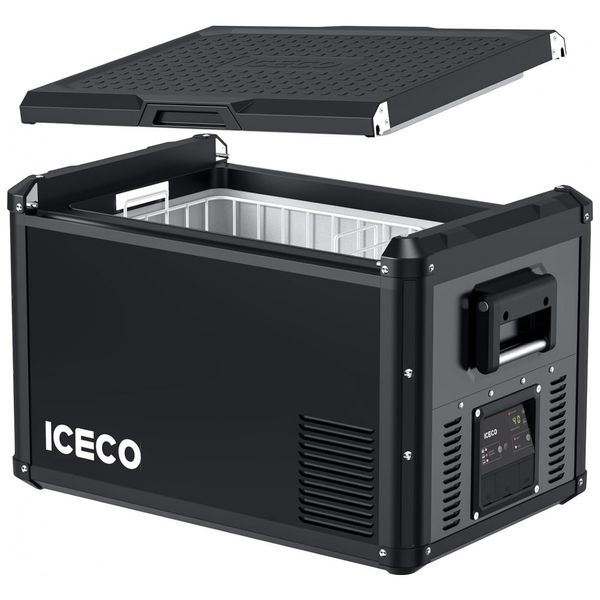 VL60 ProS Geladeira, Cooler Elétrico 60L Portátil Automotivo com Controle de Temperatura, 12, 24V, AC, Bivolt, ICECO, Preto
