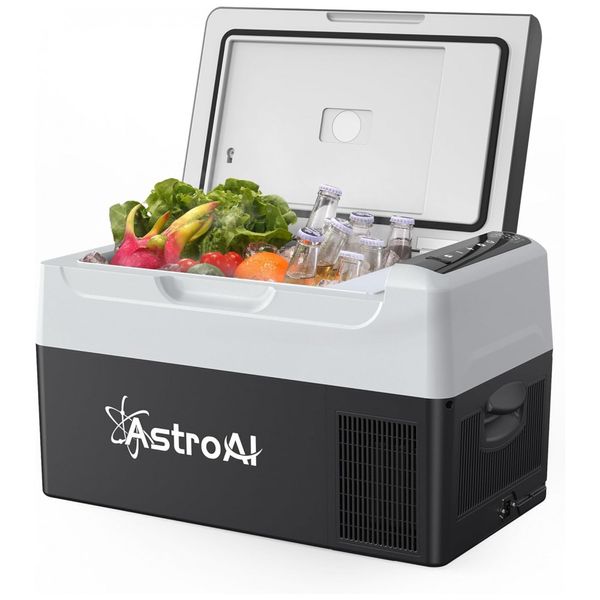 Geladeira, Cooler Elétrico 22L Portátil Automotivo com Controle de Temperatura, 12, 24V DC, AC, Bivolt, ASTROAI, Preto