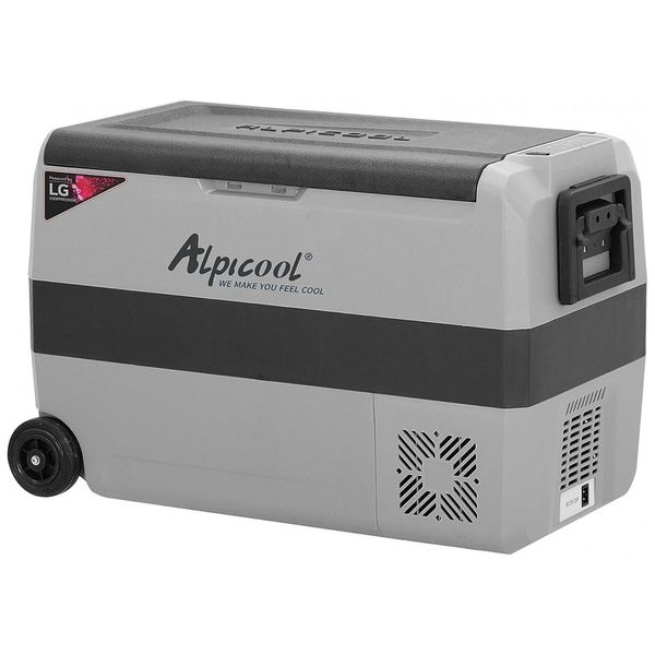 LGT50 Geladeira, Cooler Elétrico 50L Portátil Automotivo com Controle de Temperatura, 12, 24V, ALPICOOL, Cinza