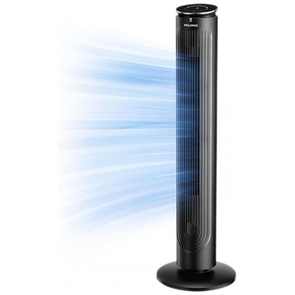 Ventilador de Torre com 5 Velocidades e Controle Inteligente, 110V 45W, PELONIS PFT42A5BGB, Preto