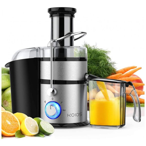 Centrifuga de Frutas 3 Velocidades, Aço Inoxidável, 1200W, 110v, KOIOS JE 70, Prateado