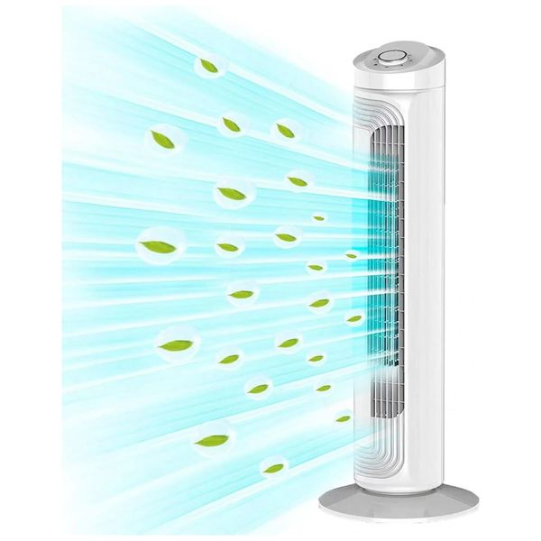 Ventilador de Torre FZ09 com 3 Velocidades, Ultras Silencioso, 110V 50W, AIRVENTION, Branco