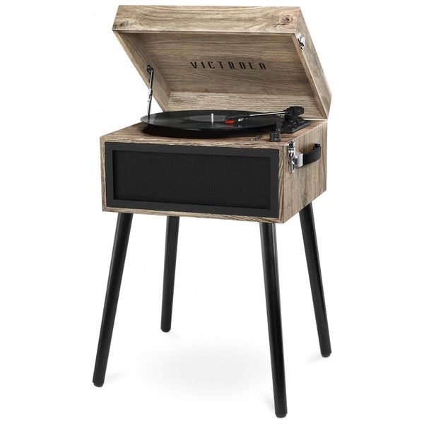 Vitrola, Toca Discos com Plataforma 3 Velocidades, com USB, sem fio, 33 RPM, VICTROLA VTA 75 FOT, Bege