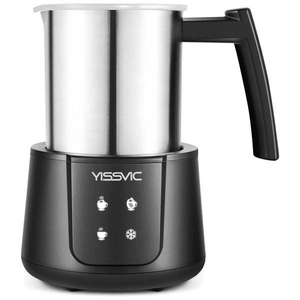 Espumador Elétrico Automático 300 mL, Aço Inoxidável, 110v, YISSVIC, Preto
