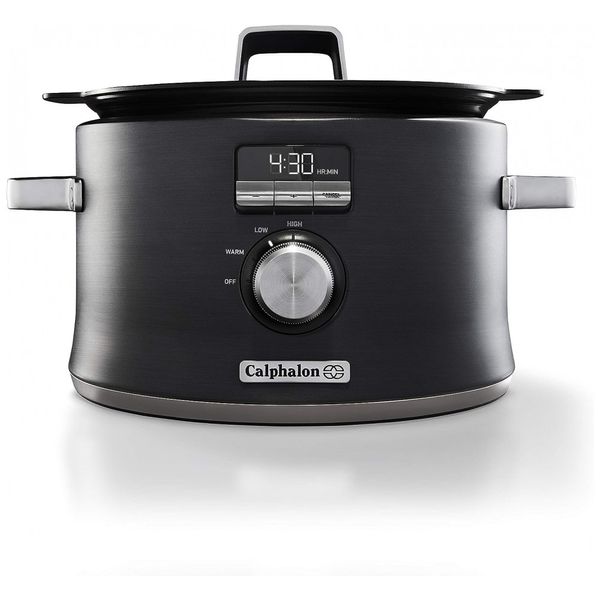 Panela Elétrica 5L Multifuncional com Controle de Temperatura, 110V 220W, CALPHALON SCCLD1, Cinza