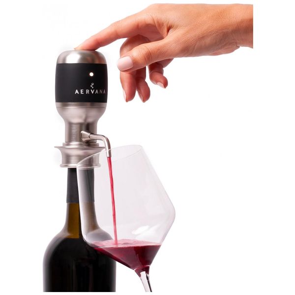 Aerador Elétrico e Dispenser para Vinho Tinto e 750 mL e 1.5L com suporte, AERVANA 8541914224, Preto