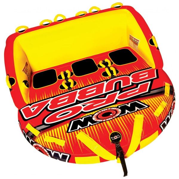 Boia Rebocável Inflável Para 3 Pessoas, Resistente, WOW SPORTS, Vermelho