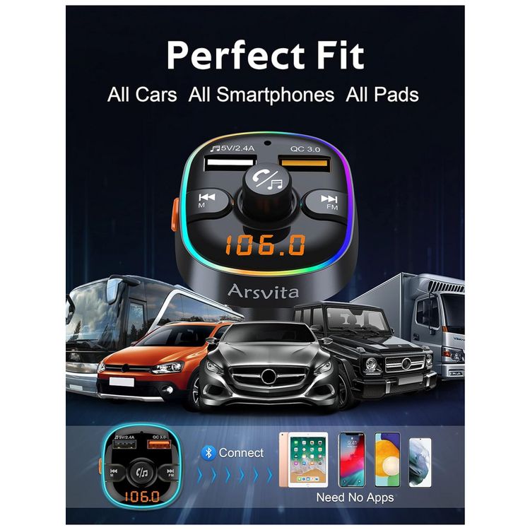 Adaptador-Transmissor-Veicular-Bluetooth-Arsvita-Veicular-foto-5