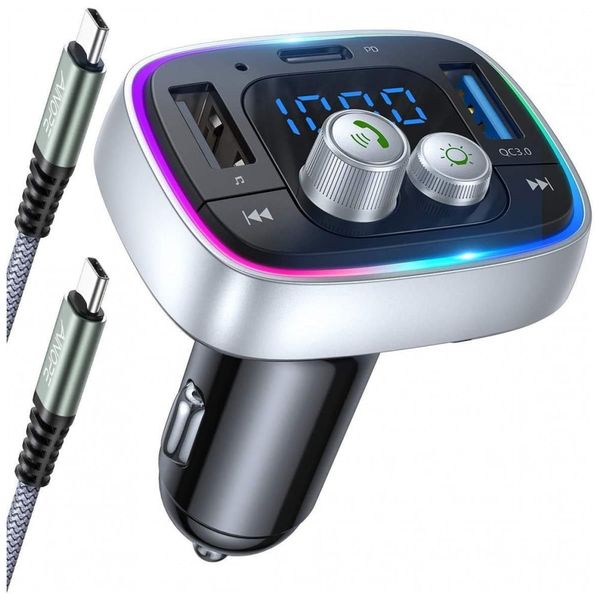 Adaptador-Transmissor-Veicular-Bluetooth-Veicular-USB-LED-foto-0