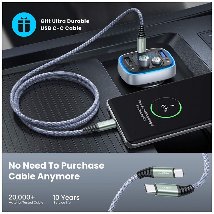 Adaptador-Transmissor-Veicular-Bluetooth-Veicular-USB-LED-foto-5