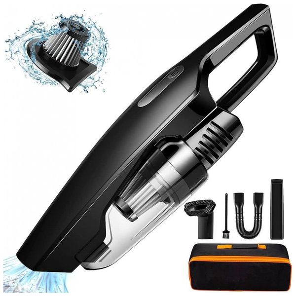 Aspirador de Pó Automotivo Portátil e Recarregável, Potente 8000PA, 150W, CHERYLONPOWER, Preto