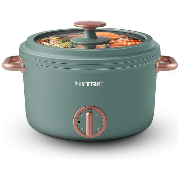 Panela Elétrica Antiaderente 2.5L Multifuncional, 700W, 110v, HYTRIC HG252, Verde