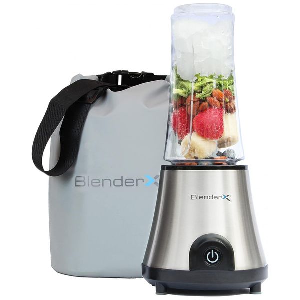 Liquidificador de Bancada Portátil 500 mL para Vitaminas, Recarregável 24V, BlenderX,  Prata