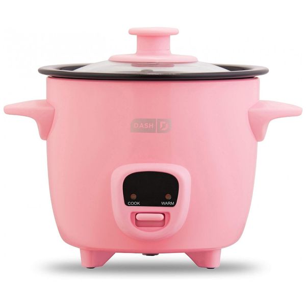 Mini Panela de Arroz Elétrica 1L com Função de Manter Aquecido, 200W, 110v, DASH DRCM200GBPK04, Rosa
