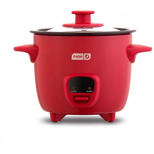 Mini Panela de Arroz Elétrica 1L com Função de Manter Aquecido, 200W, 110v, DASH DRCM200GBRD04, Vermelho